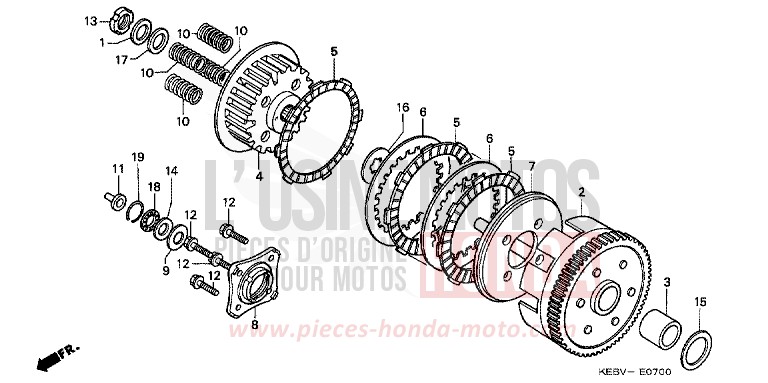 KUPPLUNG von CB1300 Super Bold'or ABS KANINGHAM GREEN METALLIC (G141) von 1999